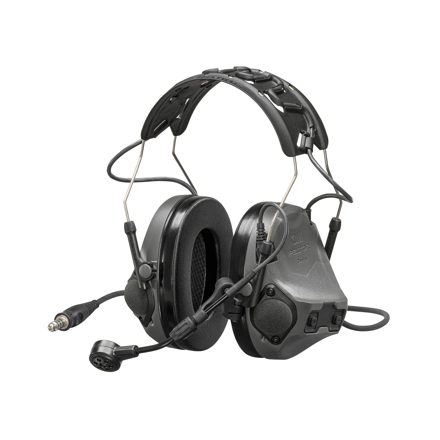 3M PELTOR ComTac VIII Charcoal Grey Hearing Defender - 4 pin