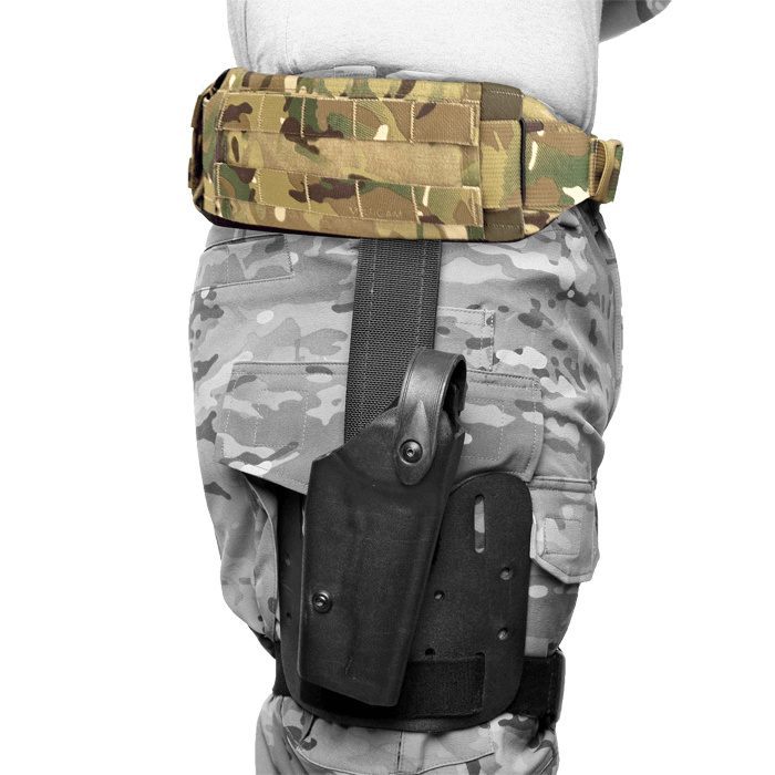 Drop leg holster slots