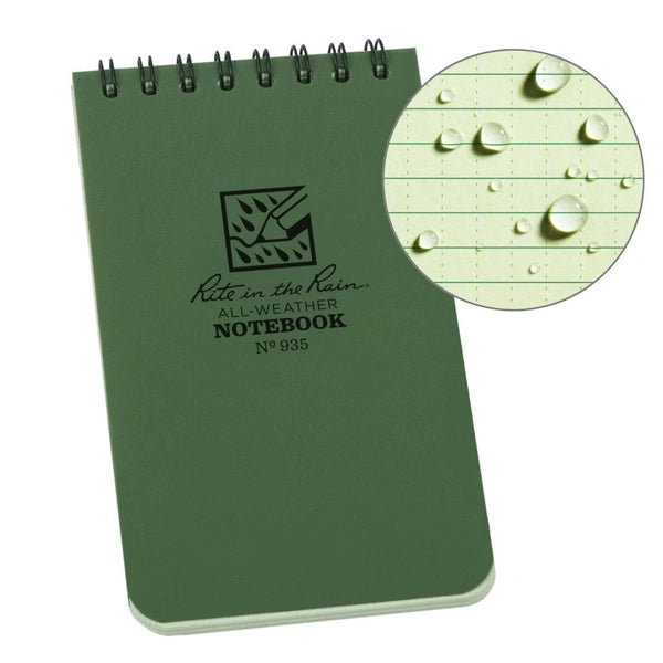 Rite in the Rain Top Spiral 3 X 5 Polydura Notebook - Universal - Broad Arrow Tactical
