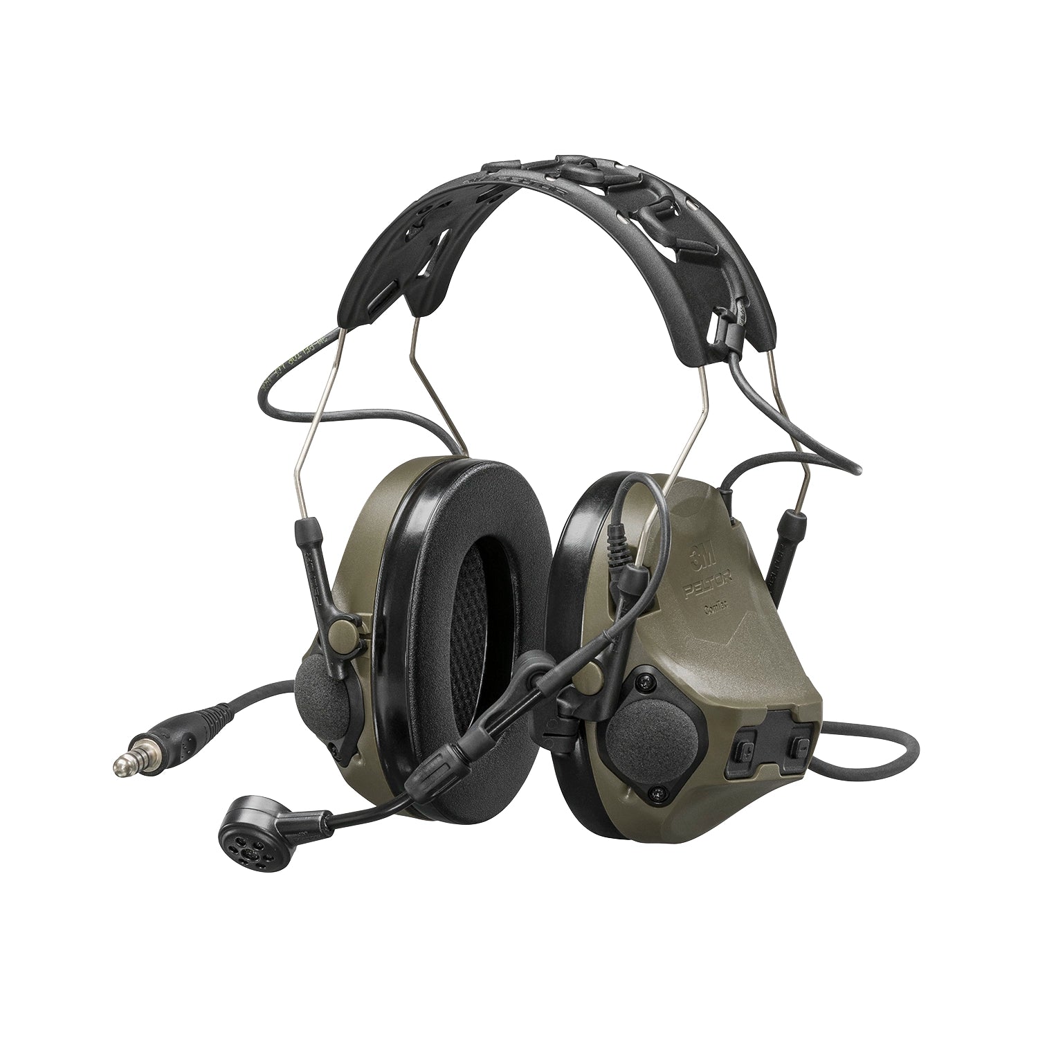 3M PELTOR ComTac VIII Olive Drab Green Hearing Defender - 4 pin