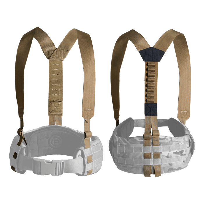 SUSPENDERS - COYOTE - FRONT AND BACK