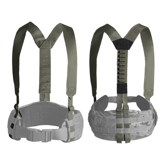 SUSPENDERS - RANGER GREEN - FRONT AND BACK