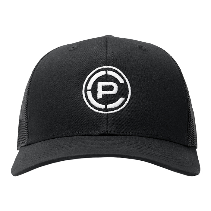 CP Logo Trucker Hat Black/ White Front