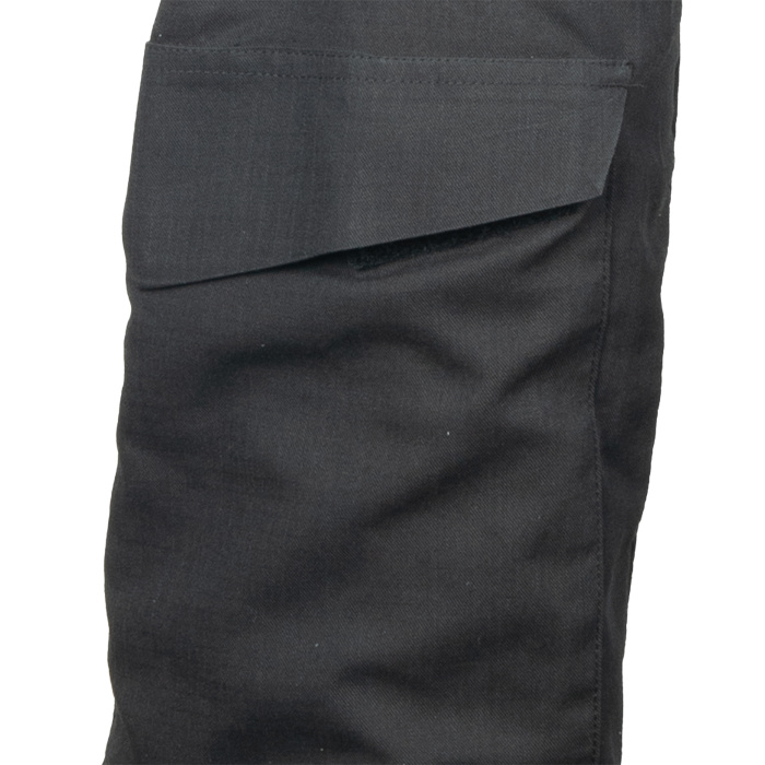 Increased size calf pocket with velcro closure