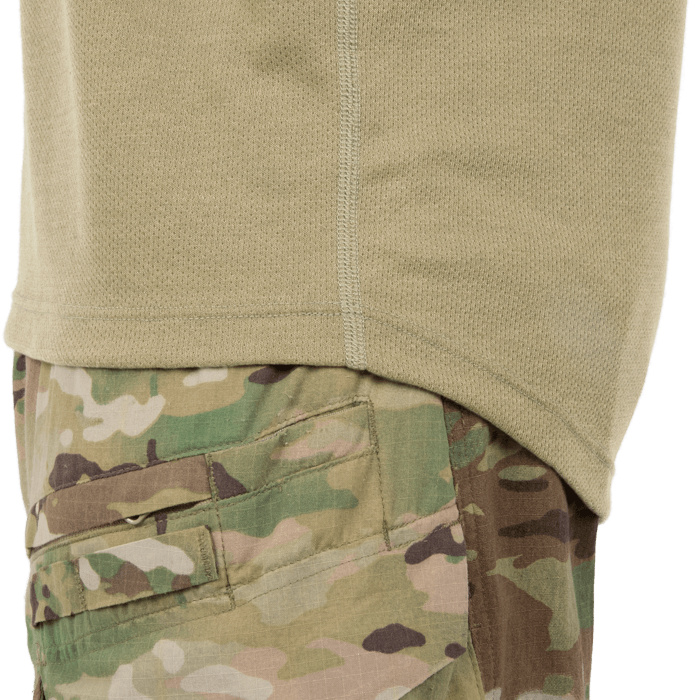 Shaped hem longer at the back