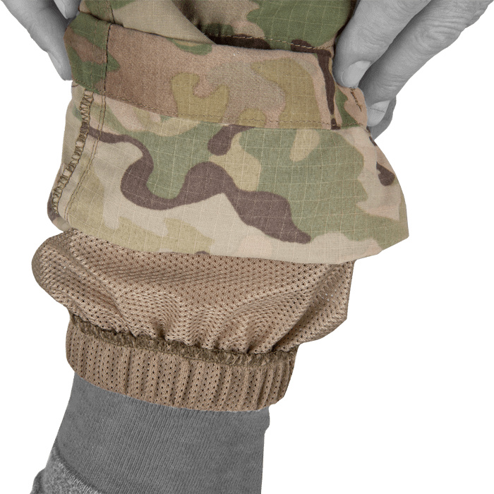 Built in lower leg gaiter for insect repellency