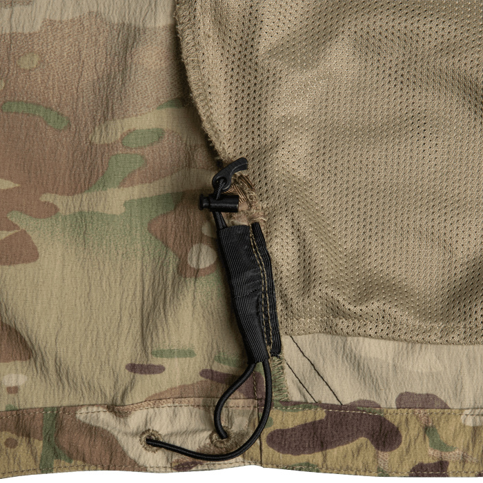 Adjustable draw cord hem