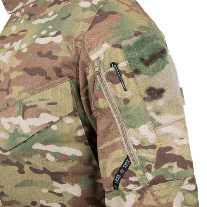 Set in shoulder pocket