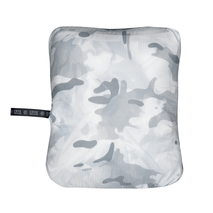 Packs into itself for use as pillow