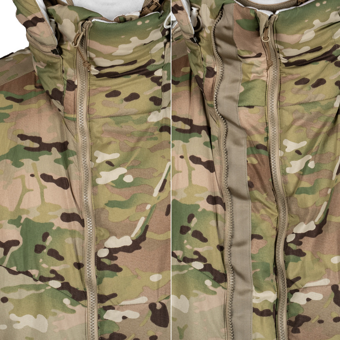 Double front zipper to allow for expansion