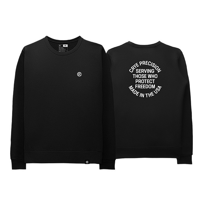 Inscription Crewneck Black Front and Back