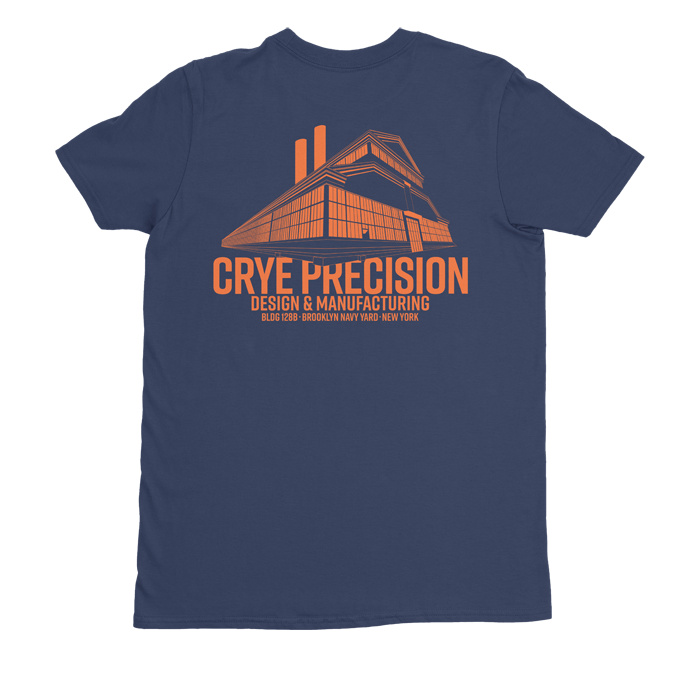 Bldg 128B Tee Navy back