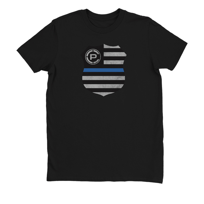 Flag Shield Tee Black front