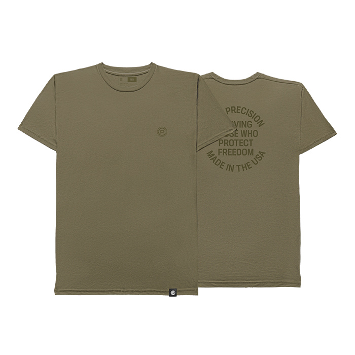 Inscription Tee Military Green Front and Back