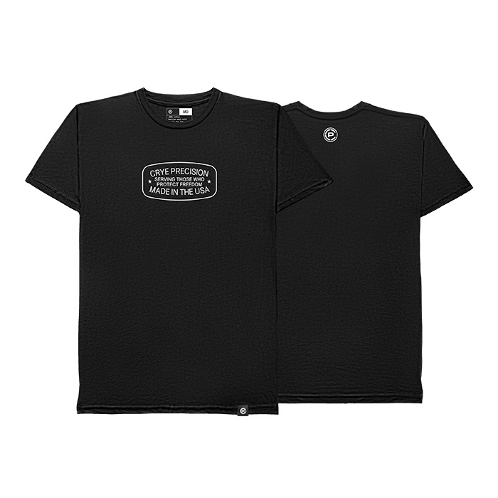 Nameplate Tee Black Front and Back
