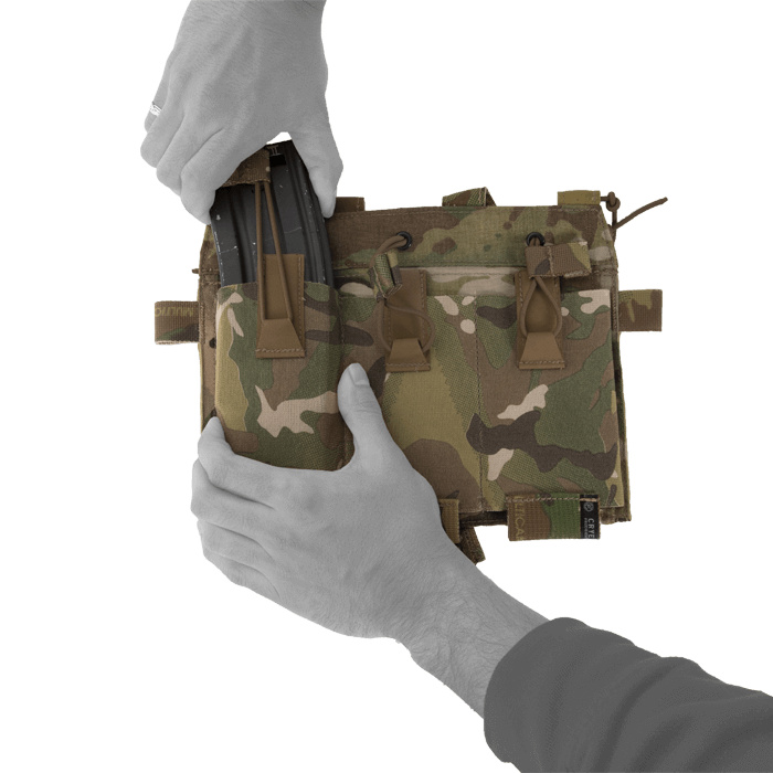 VERSATILE FORMAT CARRIES 5.56 AND 7.62 MAGAZINES, RADIOS AND OTHER MISSION CRITICAL ITEMS