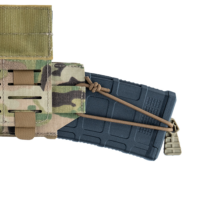 Elastic body and shock cord ensure secure retention