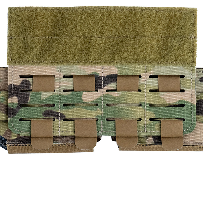 Durable neoprene straps securely attach to the MOLLE panel