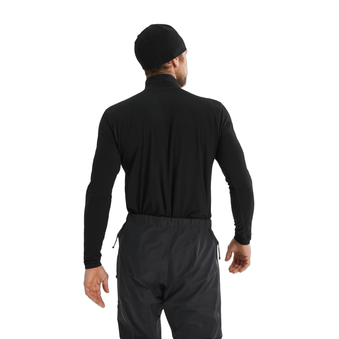 Cold WX Zip Neck AR Wool Black Back View
