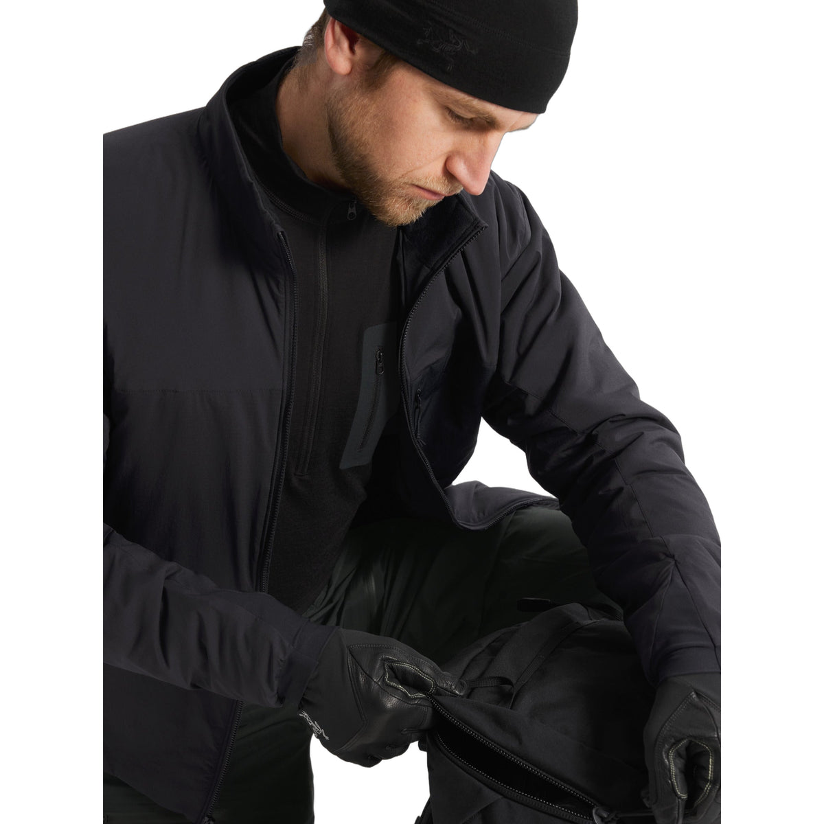 Cold WX Zip Neck AR Wool Black Hover