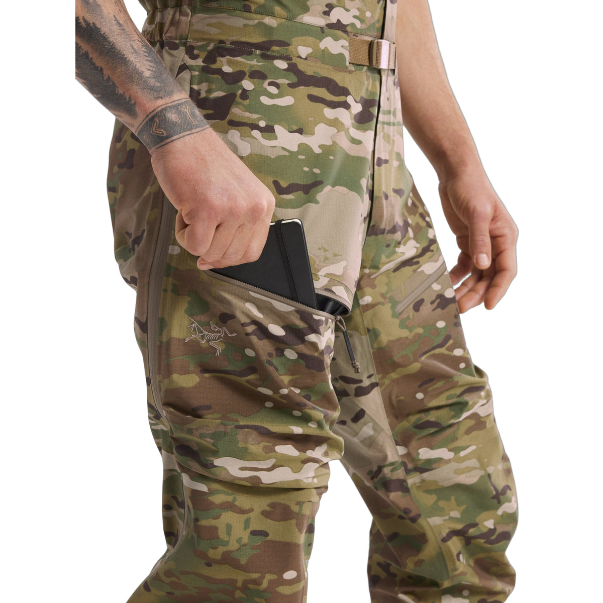 Alpha Bib Pant MultiCam Gen 2 Multicam Waist Detail
