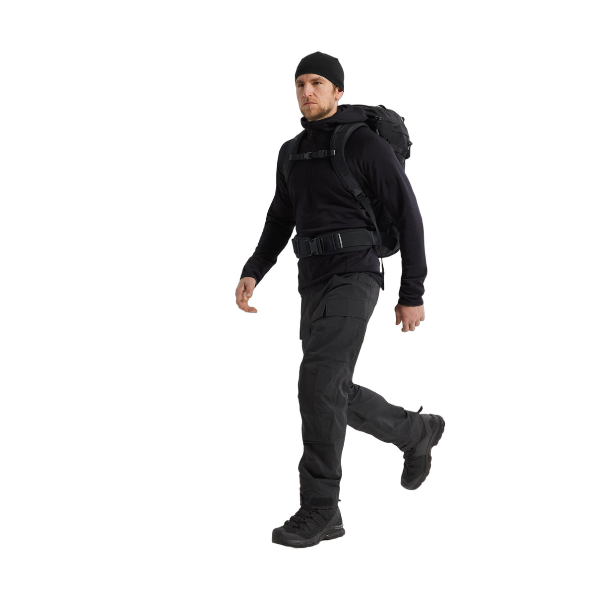 Delta AR 1/2 Zip Neck Hoody Black Full Body