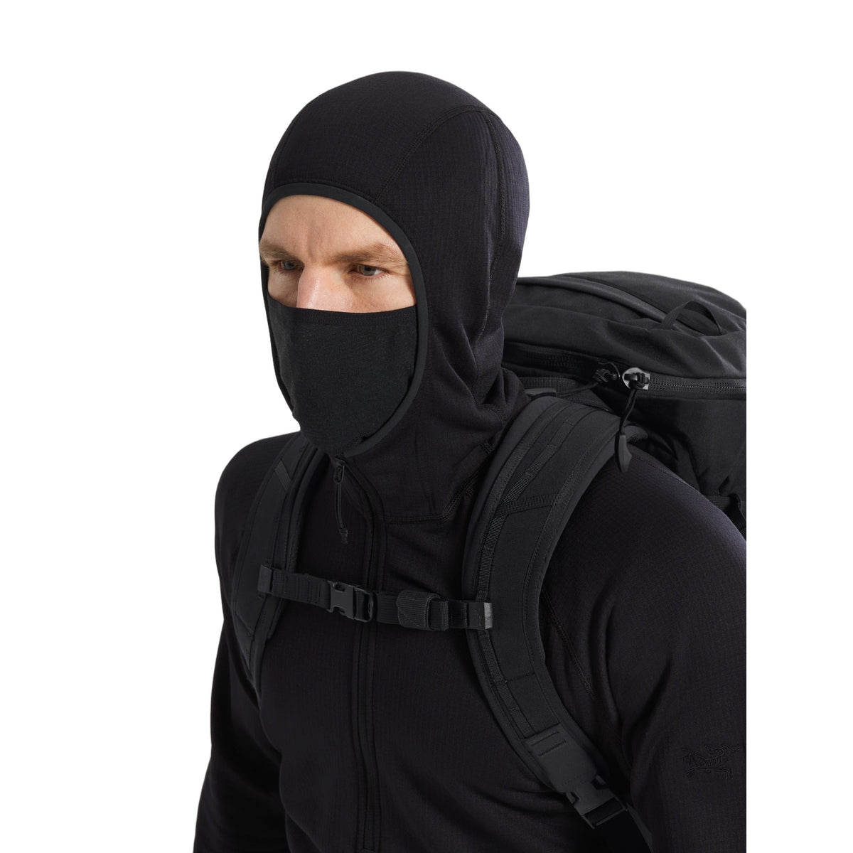 Delta AR 1/2 Zip Neck Hoody Black Hood