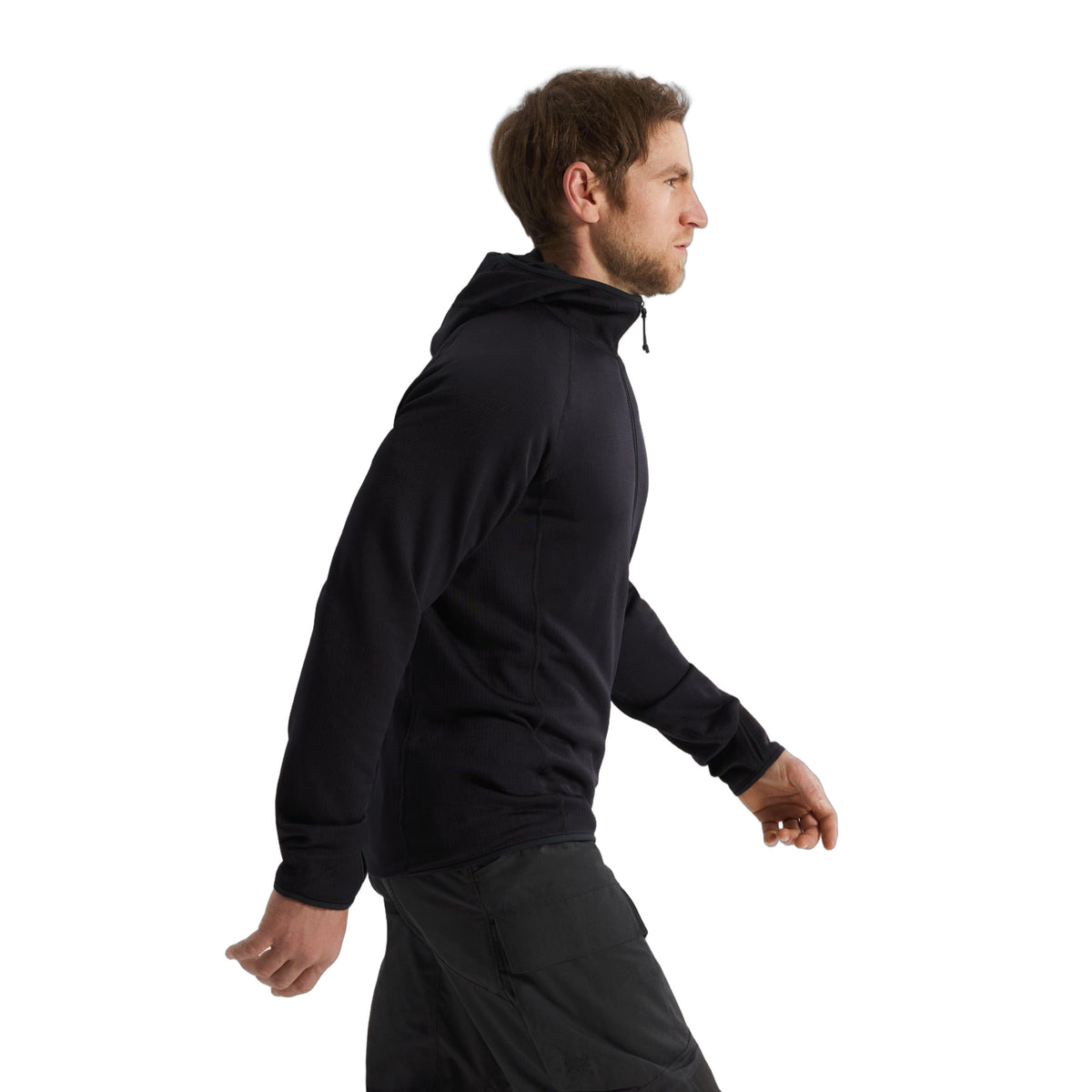 Delta AR 1/2 Zip Neck Hoody Black Side View