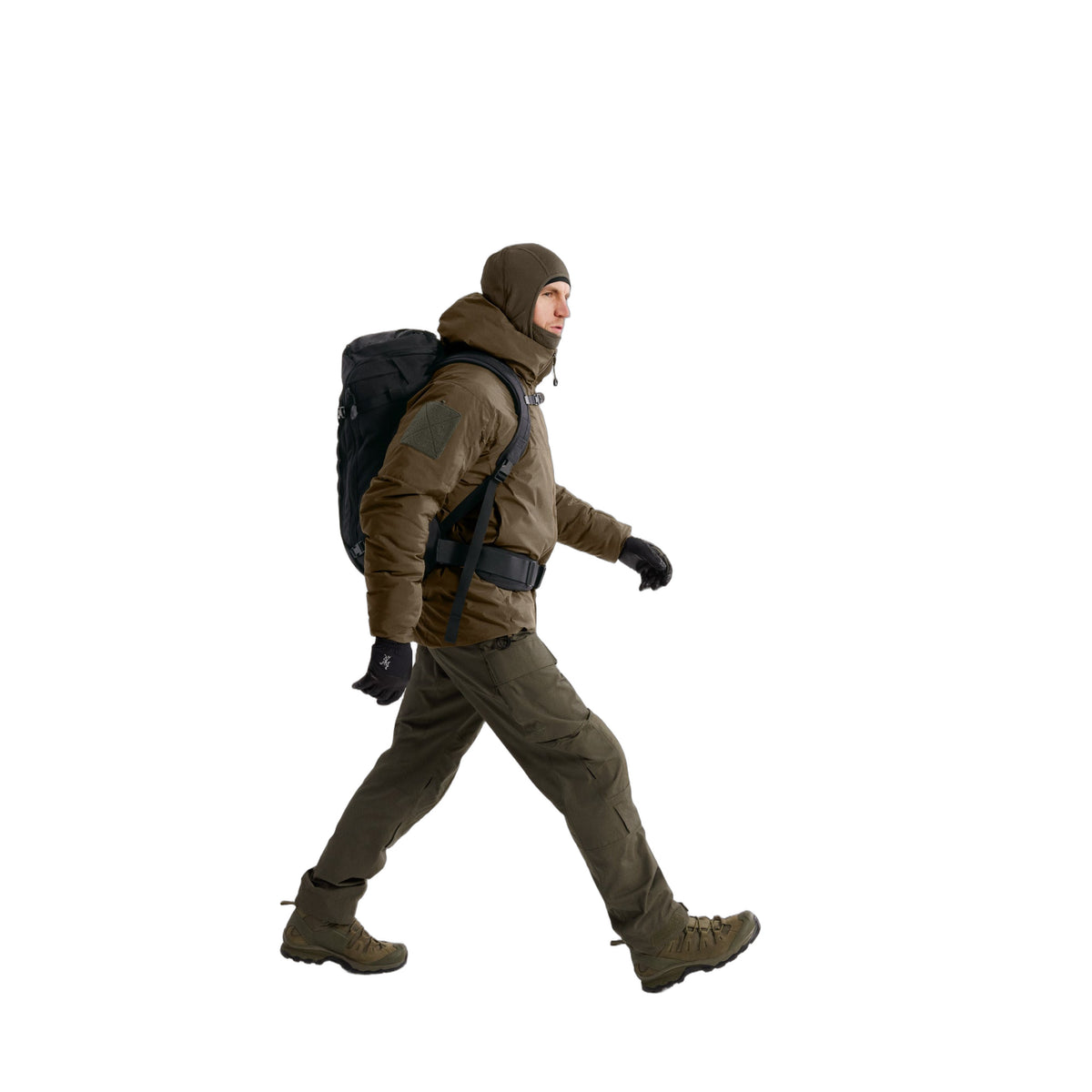Delta AR 1/2 Zip Neck Hoody Ranger Green Full Body