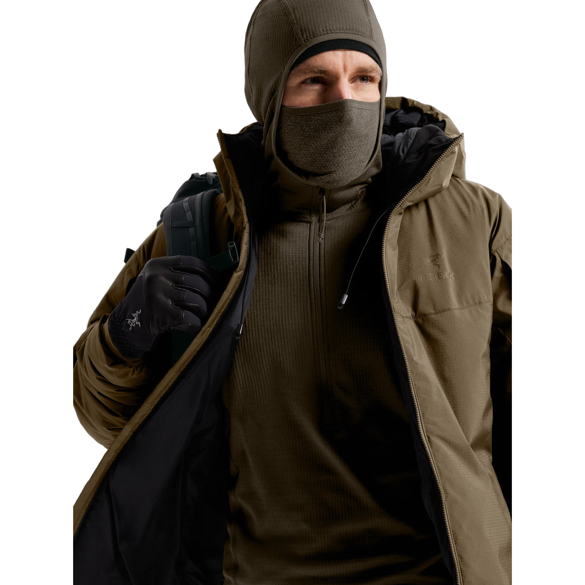 Delta AR 1/2 Zip Neck Hoody Ranger Green Hover