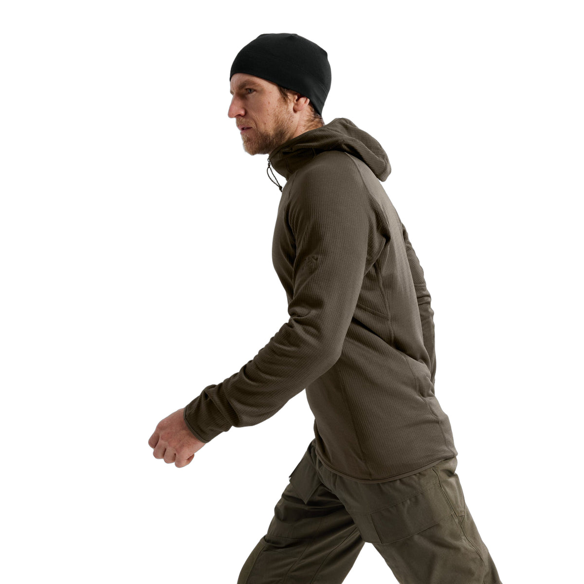 Delta AR 1/2 Zip Neck Hoody Ranger Green Side View