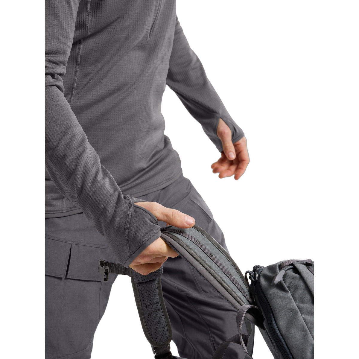 Delta AR 1/2 Zip Neck Hoody Wolf Pit Zip
