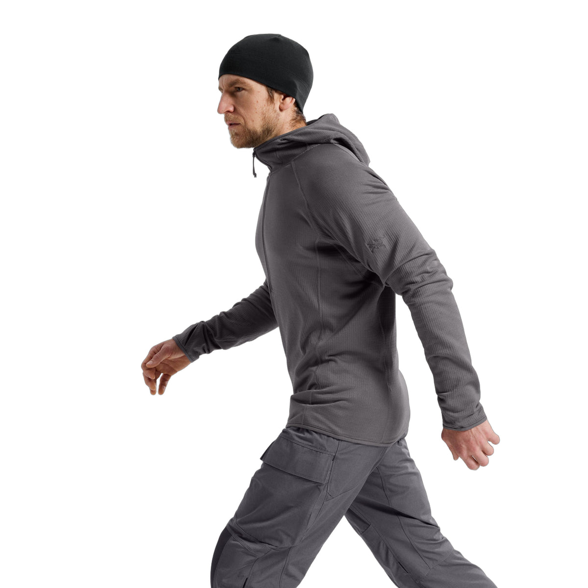 Delta AR 1/2 Zip Neck Hoody Wolf Side View