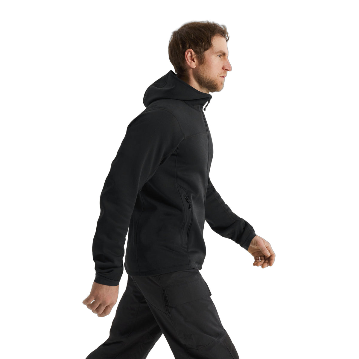 Naga Hoody Full Zip Gen 2.1 Black Side View