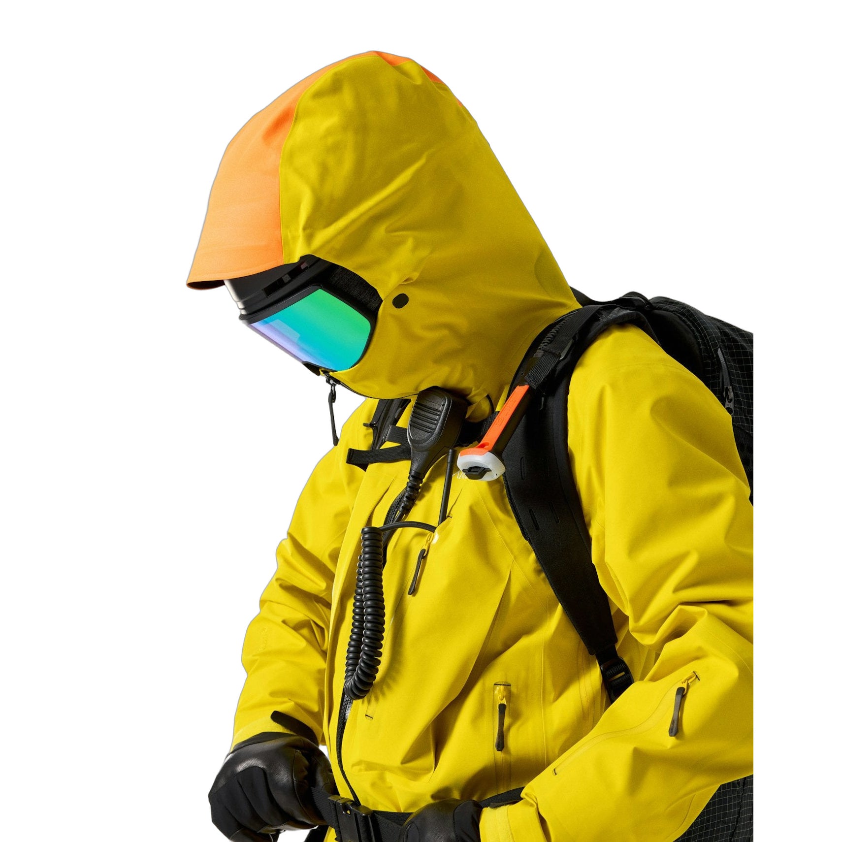 Ski Guide Jacket Women's Viper Yellow Hood