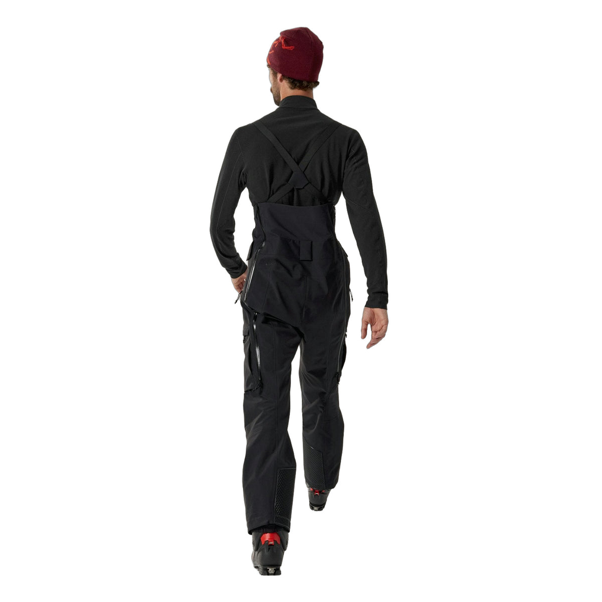 Ski Guide Bib Pant Black Back View