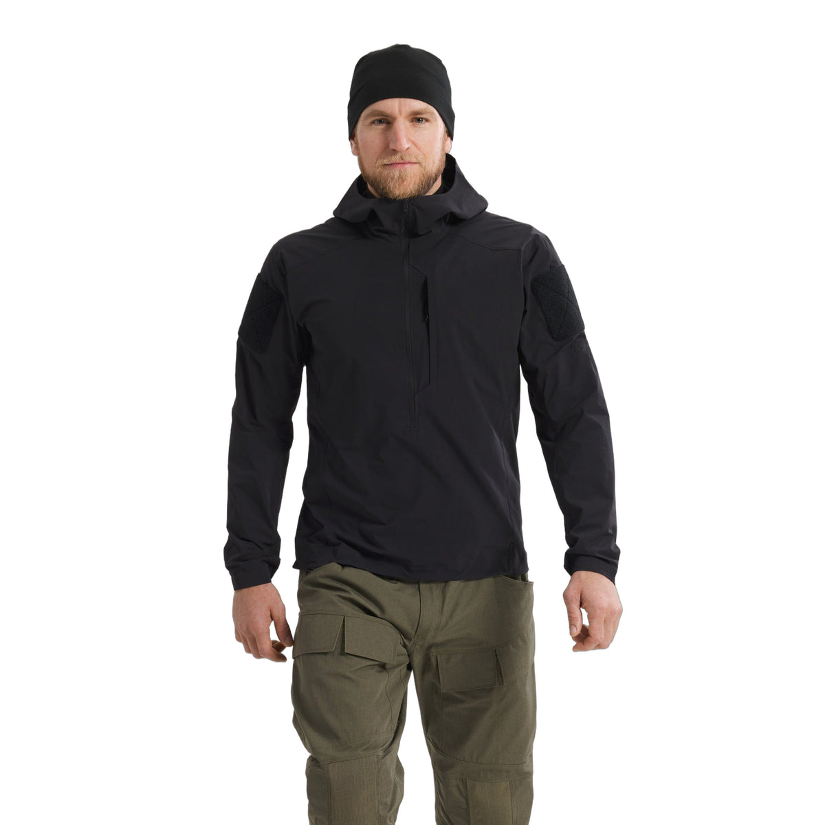 Gamma SL Anorak Black Front View