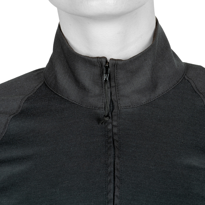 Reduced neck opening and zipper length