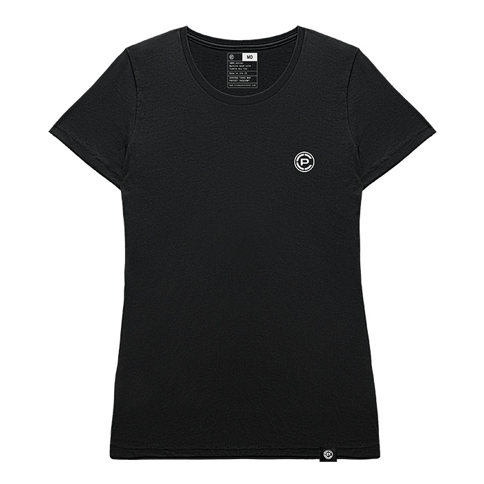 Women's Inscription Tee Black Front