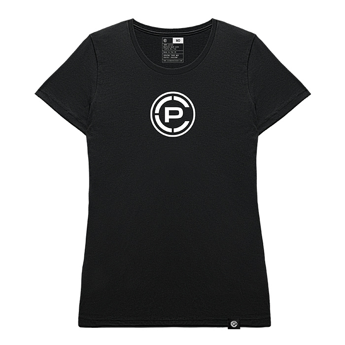 Women's Justified Tee Black Front