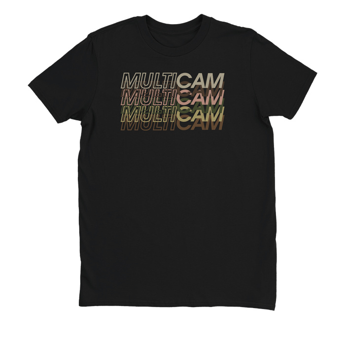 STUTTER TEE - BLACK/MULTICAM