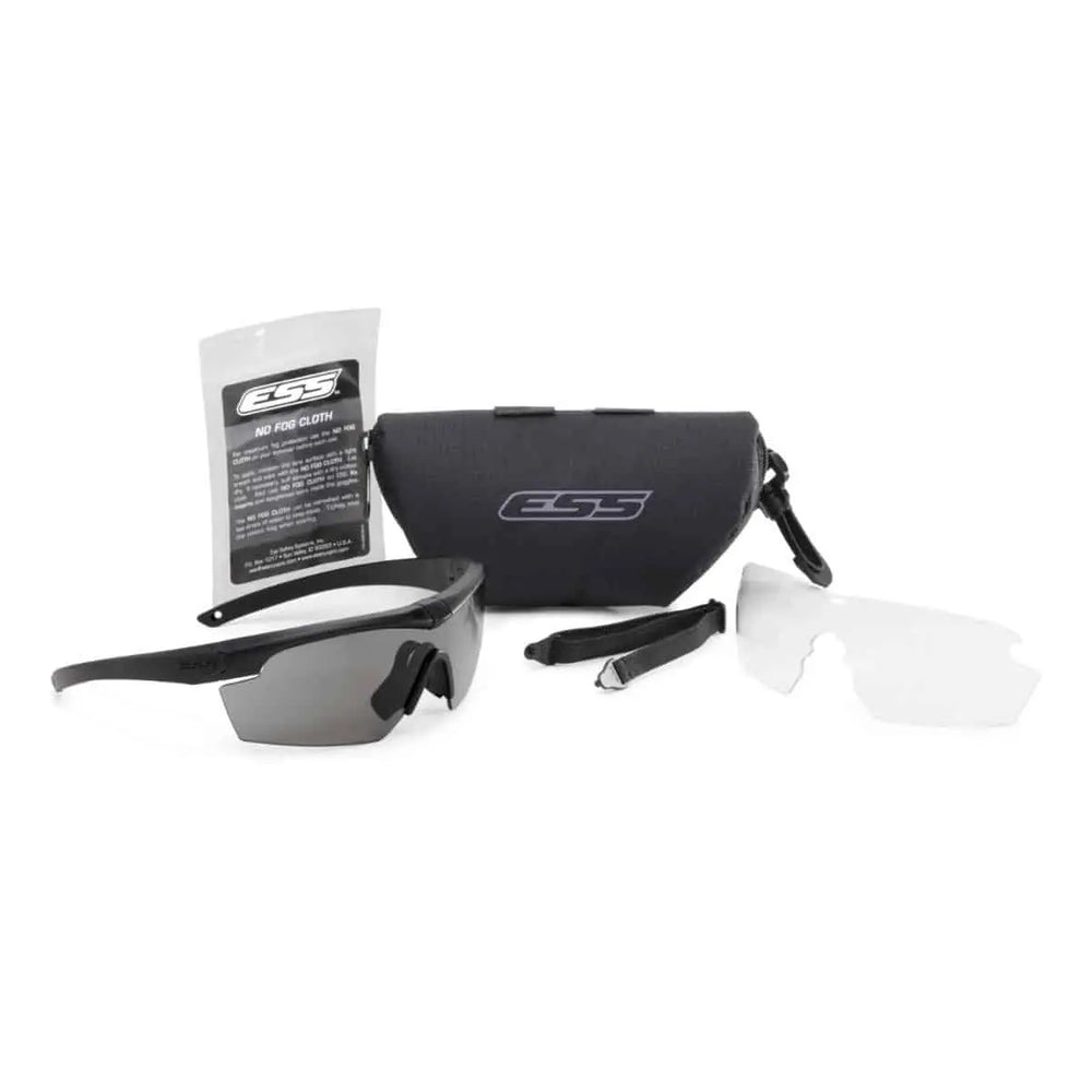 ESS Crosshair 2LS w/ Zippered Soft Case, No-Fog Cloth, Retention Strap