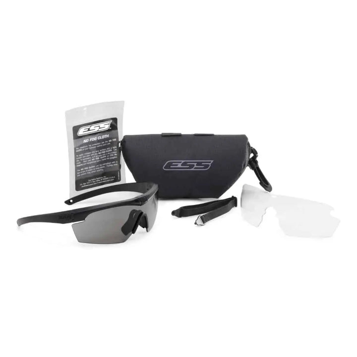 ESS Crosshair 2LS w/ Zippered Soft Case, No-Fog Cloth, Retention Strap - Broad Arrow Tactical