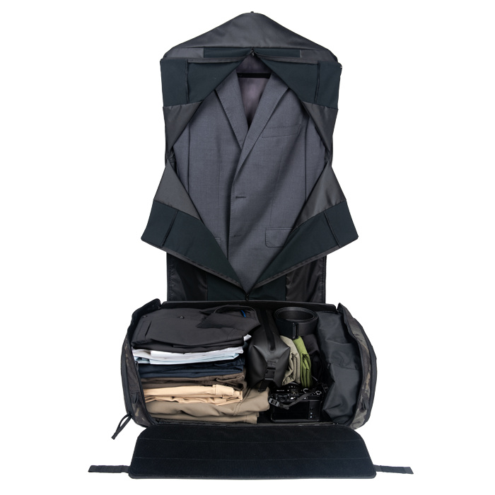 Opens fully for easy packing and visibility