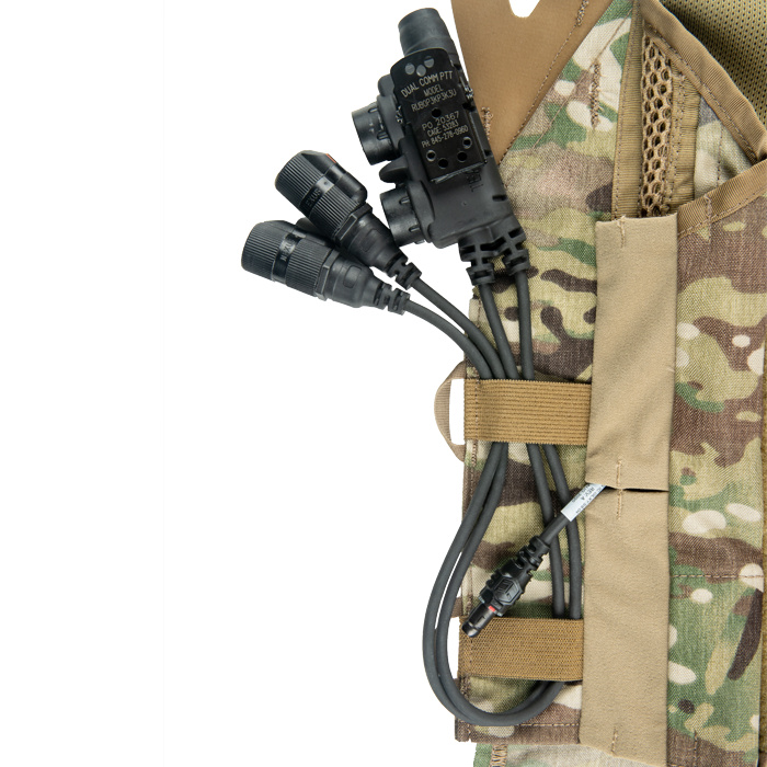 Baffled plate bag for concealing/routing com cables
