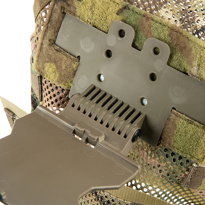 Top interior slots allow for ATAK flip down adaptor attachment
