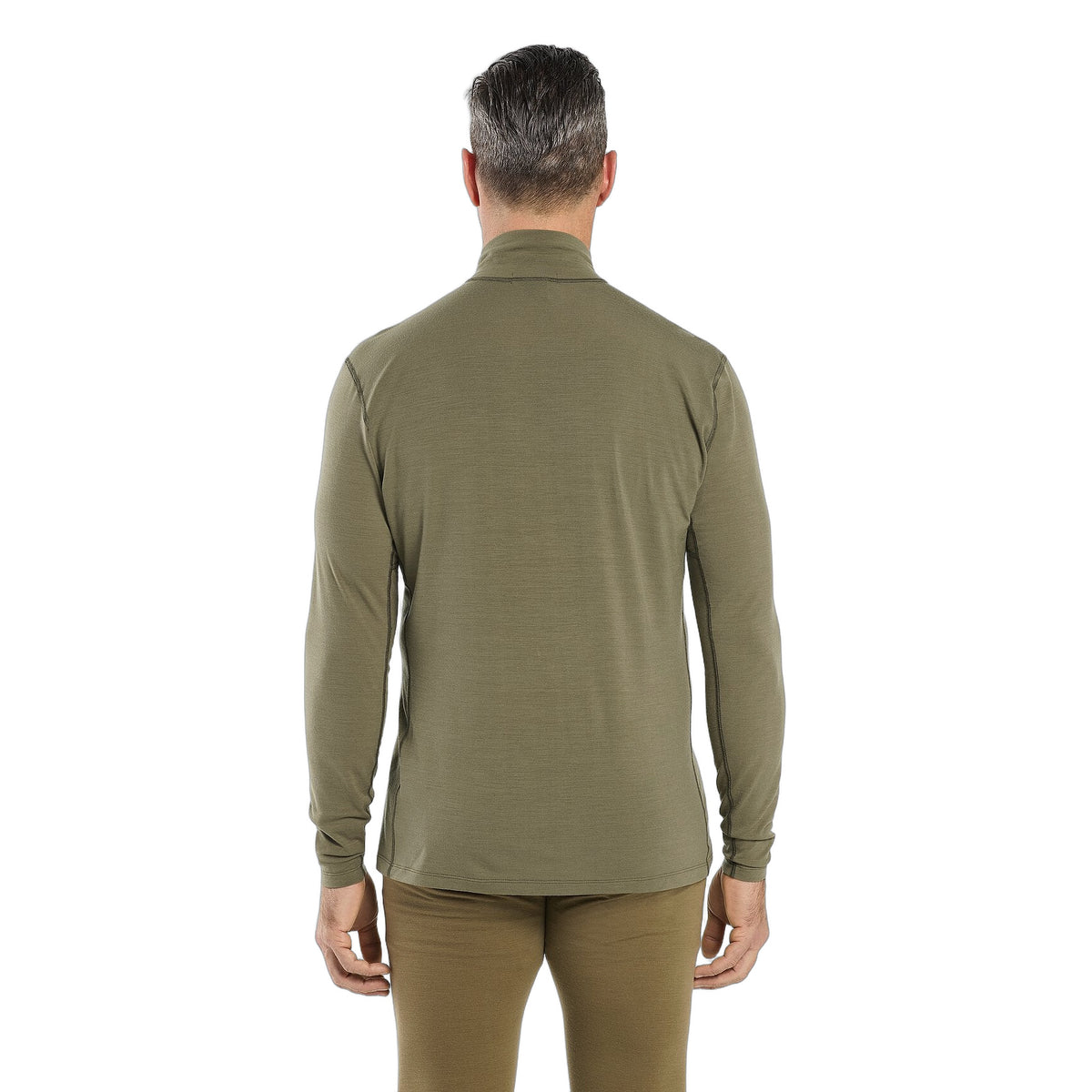 Cold WX Zip Neck AR Wool Crocodile Back View