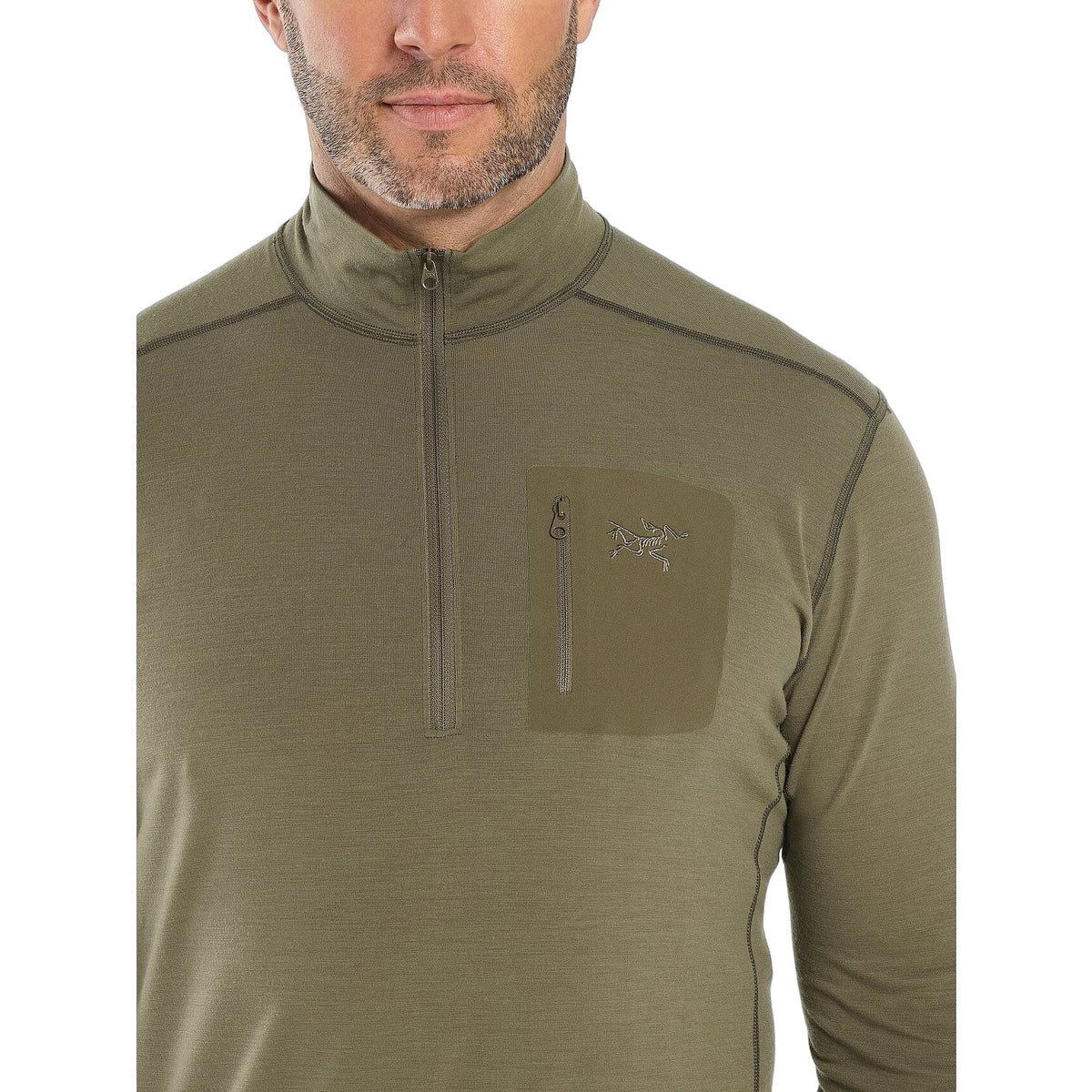 Cold WX Zip Neck AR Wool Crocodile Chest Pocket
