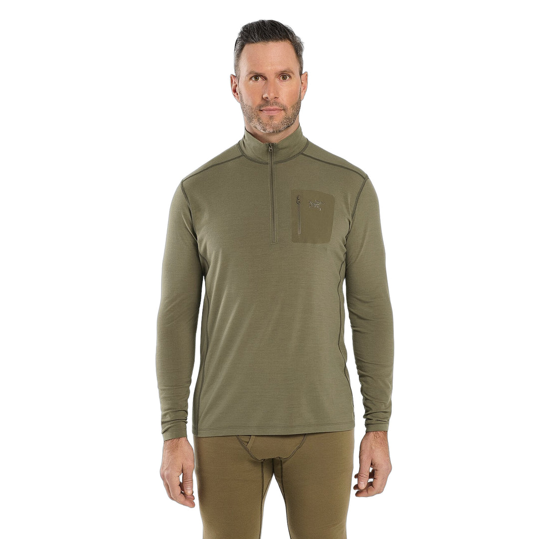 Cold WX Zip Neck AR Wool Crocodile Front View