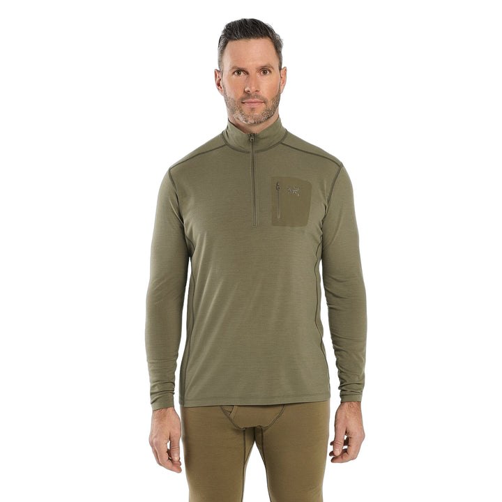 Cold WX Zip Neck AR Wool Crocodile Front View